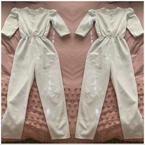 Handmade White Glitter Pantsuit